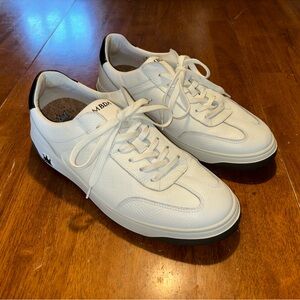 Lambda White Leather Golf Shoes